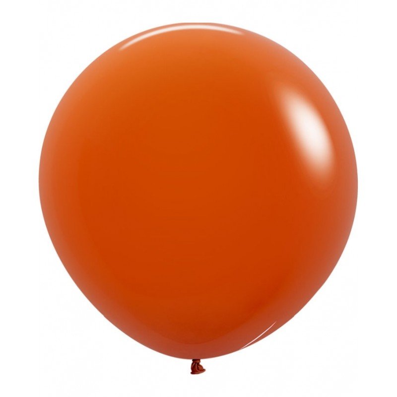 Globos Naranja Cobrizo Solido R24 de 60 cm aprox (10 ud)