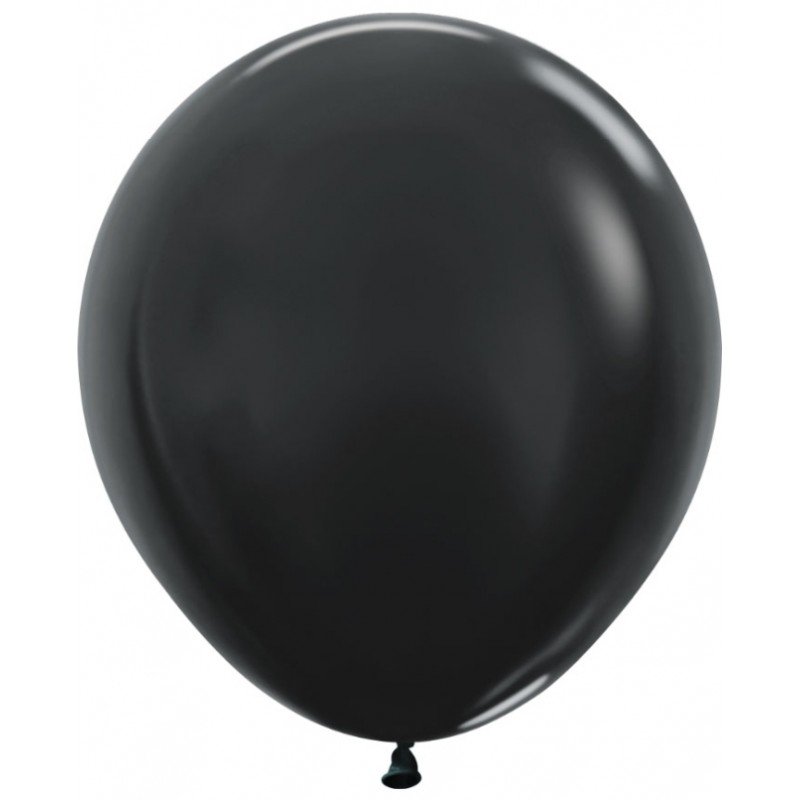 Globos R18 de 45cm Negro Metalizado (15)