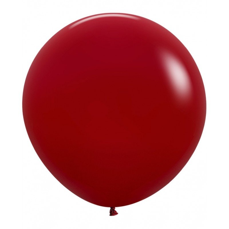 Globos R24 de 60 cm aprox Color Rojo Imperial solido (10 ud)