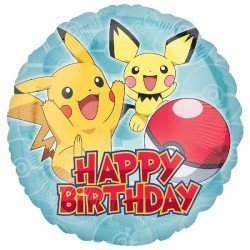Globo Pokemon Happy Birthday de 45cm