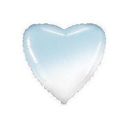 Articulo Globo Corazón Degradado Azul pastel y Blanco de 45 cm Está...