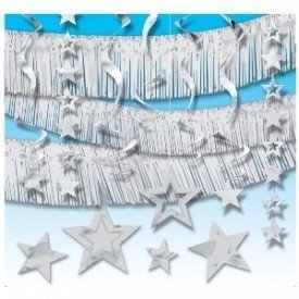 PACK de 5 Kit Decoración Fiesta Color Plata
