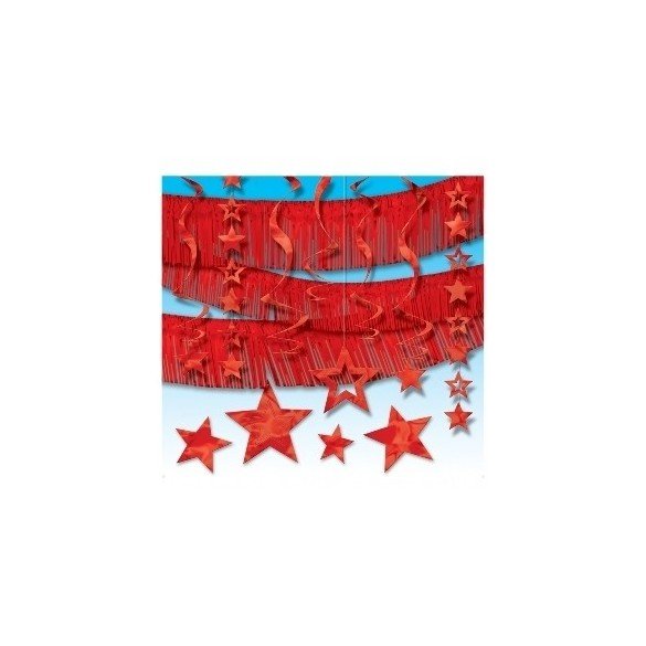 PACK de 2 Kit Decoración Fiesta Color Rojo