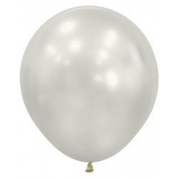 Globos Látex R18 Color Blanco Nacar Silk de 45cm (15 UD)