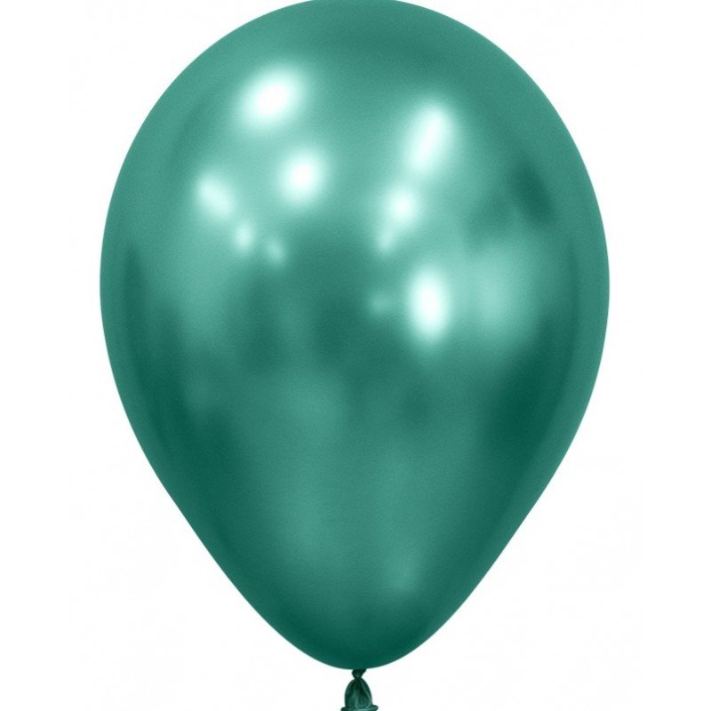 Globos látex Reflex Verde Aurora de 12.5cm (50 ud)