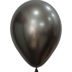 Globos Látex R12 Gris Medianoche Silk de 30cm aprox (50 ud)