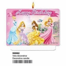 Articulo Vela Topper Princesas Disney de 7cm x 9cm de Procos