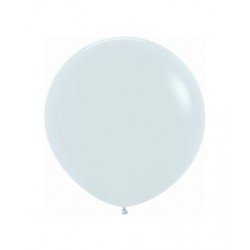 Globos Látex R36 Blanco Sólido de 90cm aprox (10 ud)
