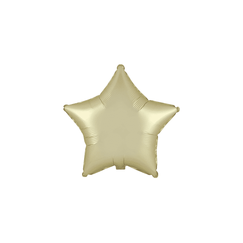 Globo Estrella Oro Pastel Satinado de 45cm