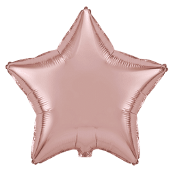 Globo Estrella Rosa Oro de 45cm
