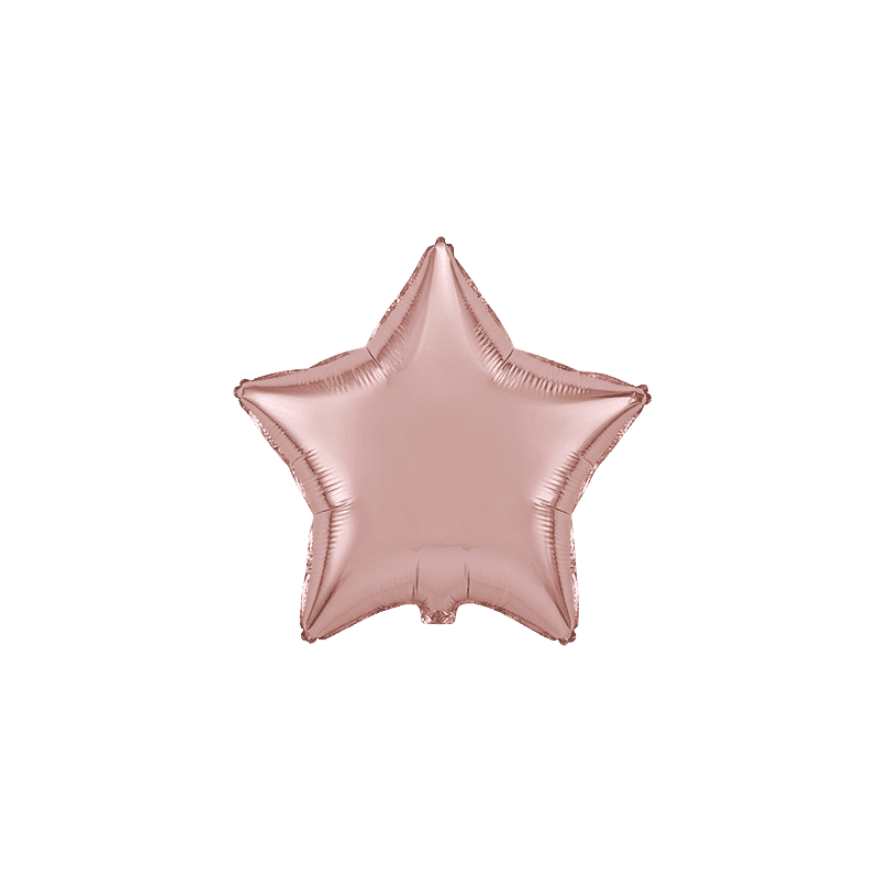 Globo Estrella Rosa Oro de 45cm