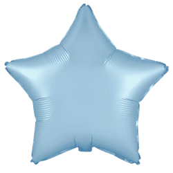 Globo Estrella Azul Pastel Satinado de 45cm