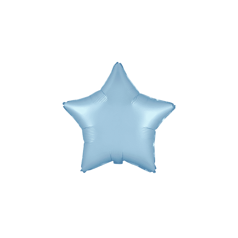 Globo Estrella Azul Pastel Satinado de 45cm