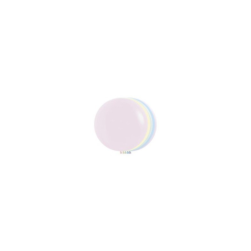 Globos Colores Pastel solido Talco R24 de 60cm aprox. (10 UD)