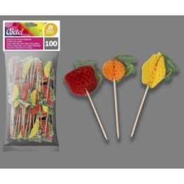 PINCHO FRUTAS SURTIDAS 10 CM (100 UD)