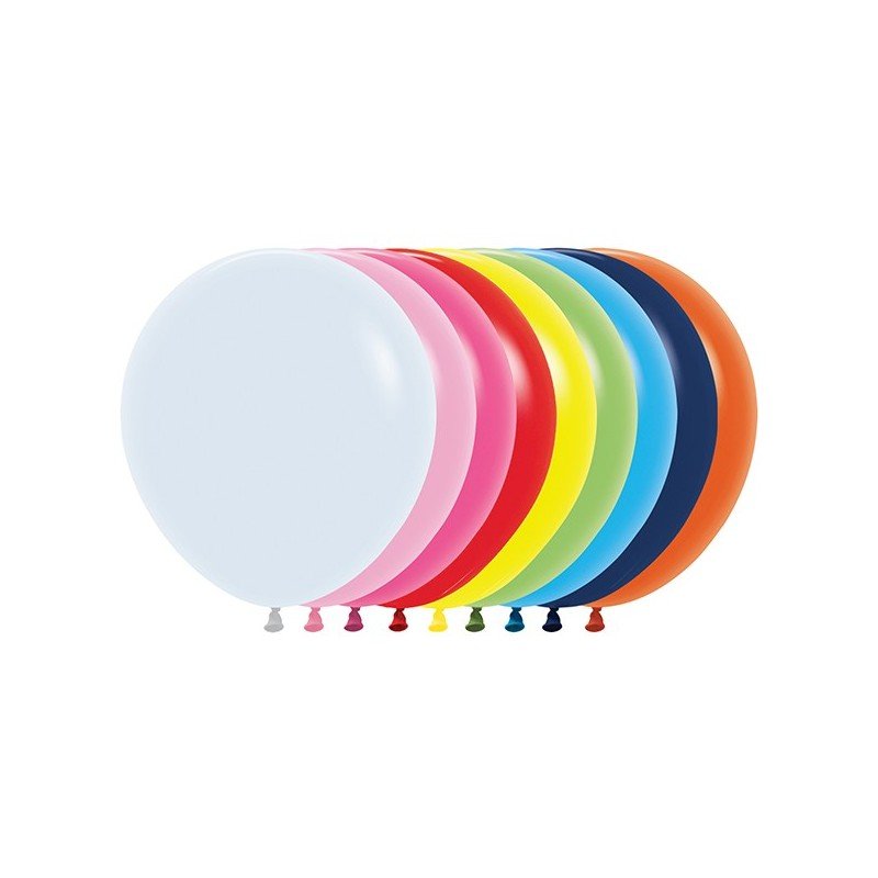 Globos R18 de 45cm Colores Surtidos Solido (25)