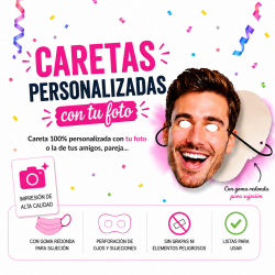 Caretas Personalizadas (mínimo 6und)