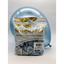 Globos Látex R12 Azúl Artico Silk de 30cm aprox (50 ud)