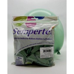 Globos Látex R12 Color Té Verde Pastel Dusk (50 UD)