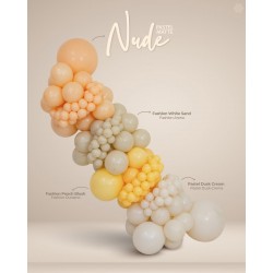 Globos Látex R12 Pastel Nude Sólido de 30cm aprox (50 ud)