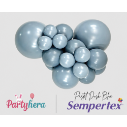 Globos Látex R12 Color Azul Pastel Dusk (50 UD)R12-140 Sempertex