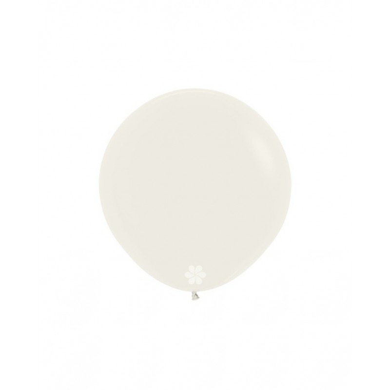 Globos Blanco Almendra Solido R24 de 60cm aprox. (10 UD)