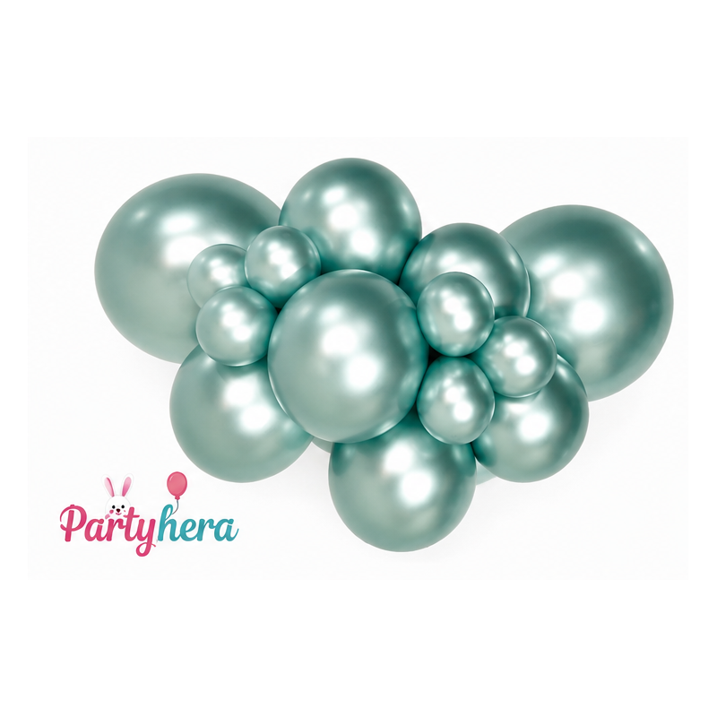 Globos Látex R12 Verde Menta Silk de 30cm aprox (50 ud)