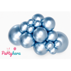 Globos Látex R12 Azúl Artico Silk de 30cm aprox (50 ud)