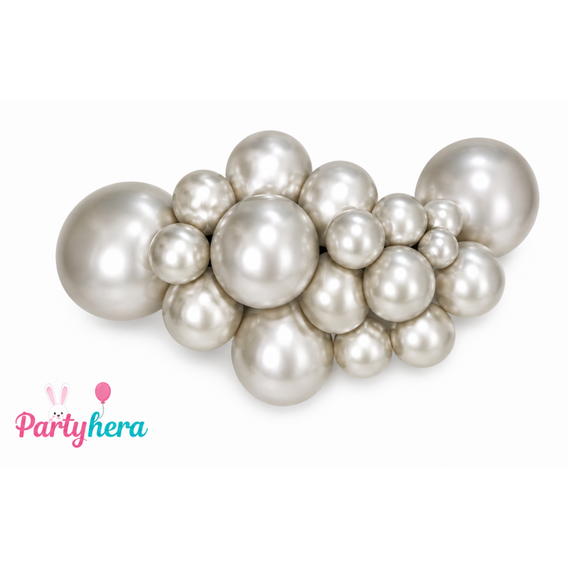 Globos Látex R12 Perla Crema Silk de 30cm aprox (50 ud)