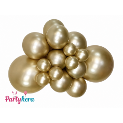 Globos Látex R12 Dorado Silk de 30cm aprox (50 ud)