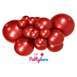 Globos látex Reflex Rojo de 30cm (50 ud)