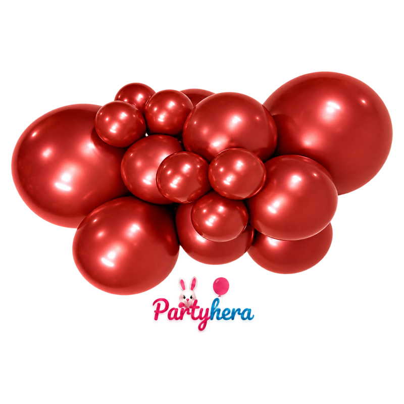 Globos látex Reflex Rojo de 30cm (50 ud)