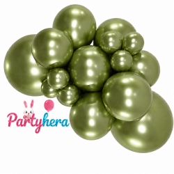 Globos látex Reflex Verde Lima de 30cm (50 ud)