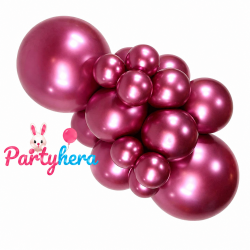 Globos látex Reflex Fucsia de 30cm (50 ud)