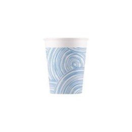 Articulo Vasos de Cartón circulos Azules elegantes de 200 ml Eco-fr...