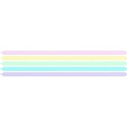 Articulo Globos Moldeables (260) Colores Surtidos Pastel Talco de 1...