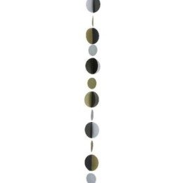 Articulo Tira Cinta Decorativas Circulos plata oro y negro para glo...