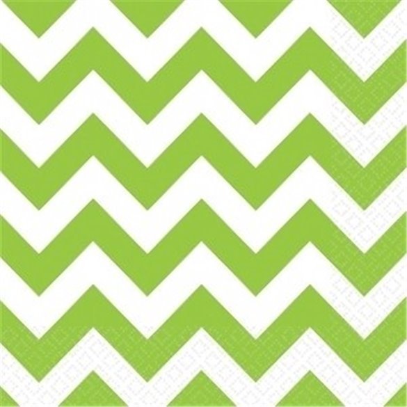 Servilletas (20) 33cm chevron Verde Lima