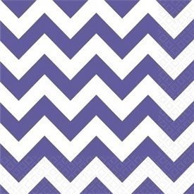 Servilletas (20) 33cm chevron Morado