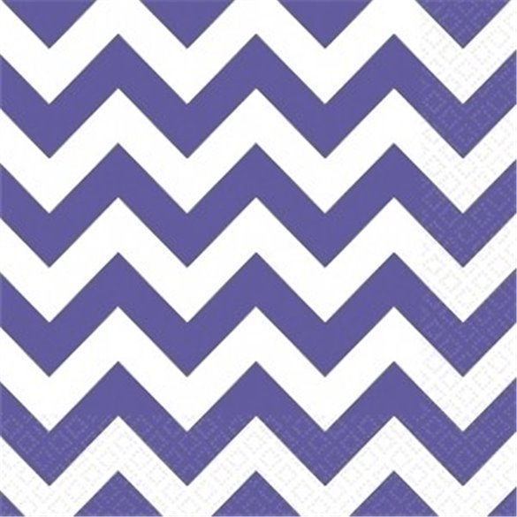 Servilletas (20) 33cm chevron Morado