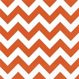 Servilletas (20) 33cm chevron Naranja
