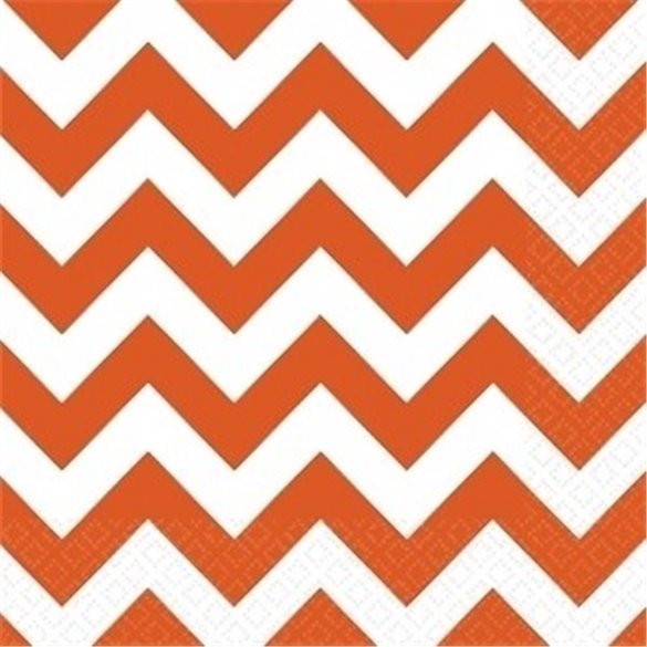 Servilletas (20) 33cm chevron Naranja
