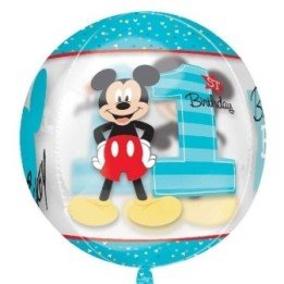 Articulo Globo Mickey Número 1 Esferico de 38cm de Anagram