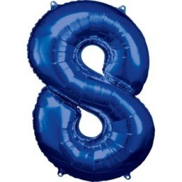 Articulo GLOBO GIGANTE NUMERO Nº8 Color Azul (Altura 83/86cm) de An...