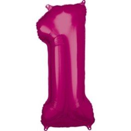 Articulo GLOBO GIGANTE NUMERO Nº1 Color Fucsia (Altura 83/86cm) de ...