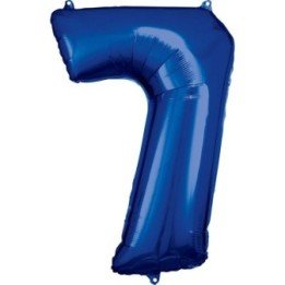 Articulo GLOBO GIGANTE NUMERO Nº7 Color Azul (Altura 83/86cm) de An...
