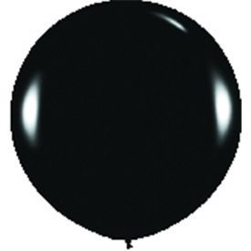 Globos Látex R36 Negro Sólido de 90cm aprox (10 ud)