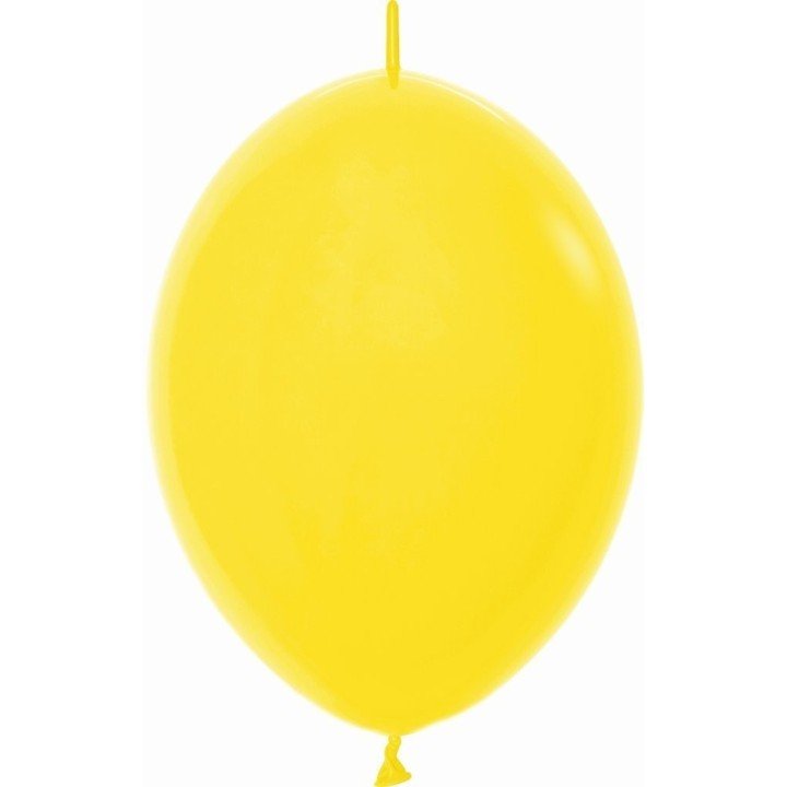 Articulo Globos Látex Link-o-Loon Amarillo Sólido de 29cm aprox (25...