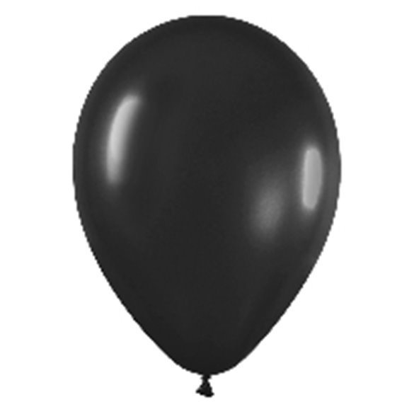 Globos Látex R5 Color Negro Sólido de 13cm aprox (100 ud)