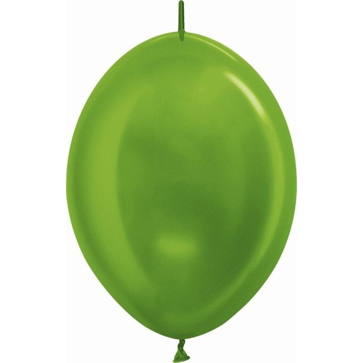 Articulo Globos Látex Link-o-Loon Verde Lima Metalizado de 29cm apr...